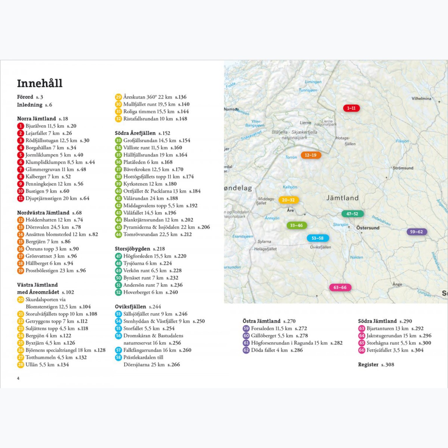 Calazo Dagsturer i Jämtland guidebok Flerfärgad