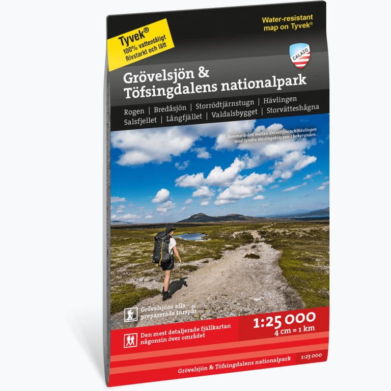 Calazo Grövelsjön & Töfsingdalens Nationalpark 1:25 000 karta Flerfärgad