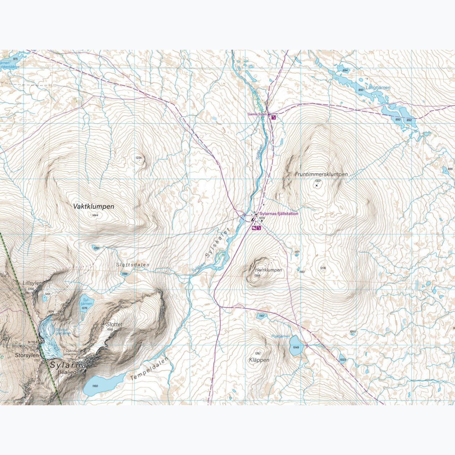 Calazo Jämtlandstriangeln 1:25 000 karta Vit