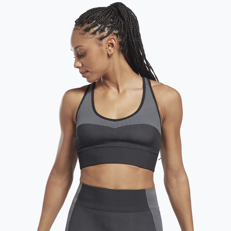 Reebok Yoga Seamless Medium-Support sport-BH Svart