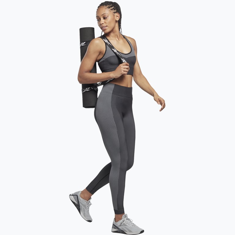 Reebok Yoga Seamless Medium-Support sport-BH Svart