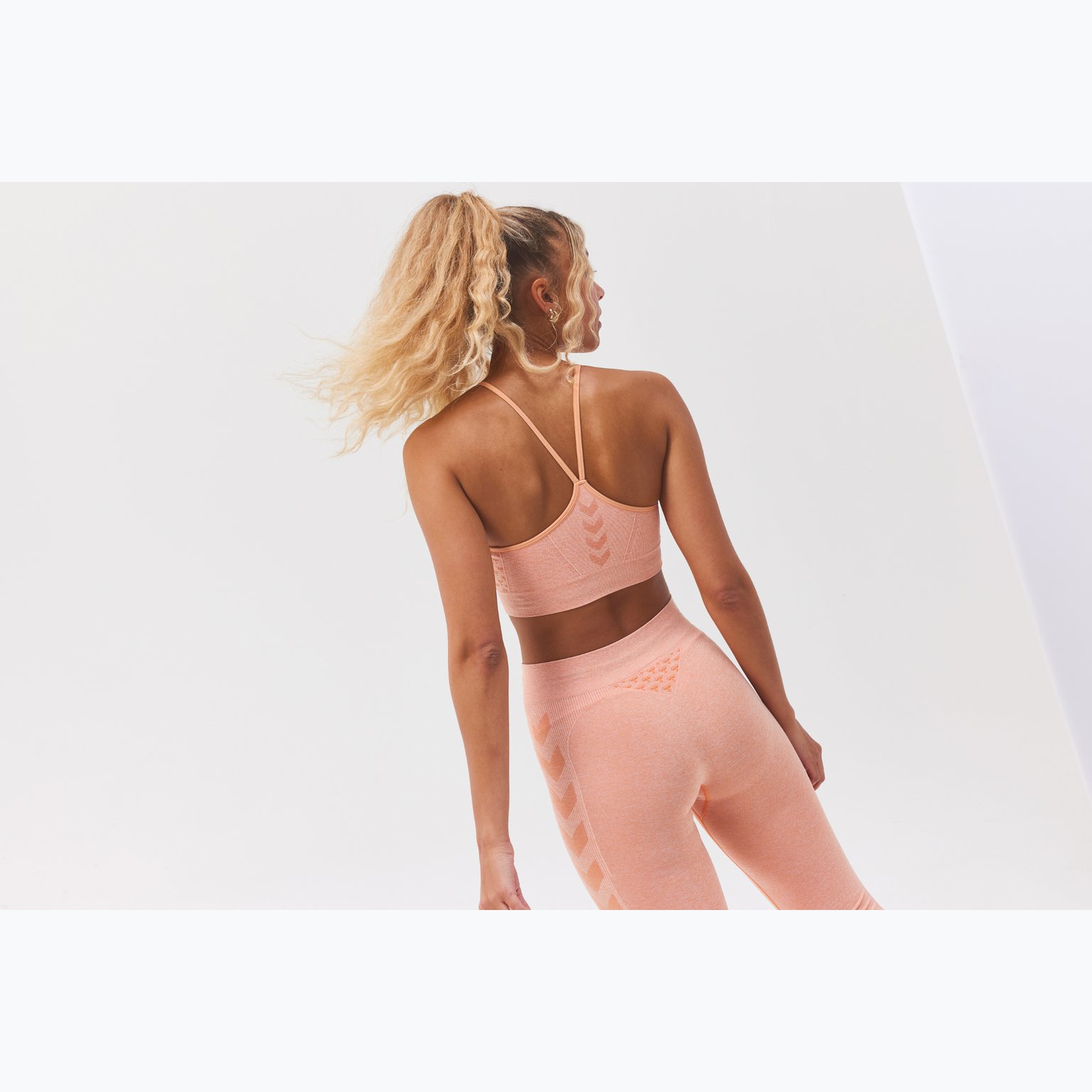 Hummel CL Seamless Mid Waist träningstights Rosa