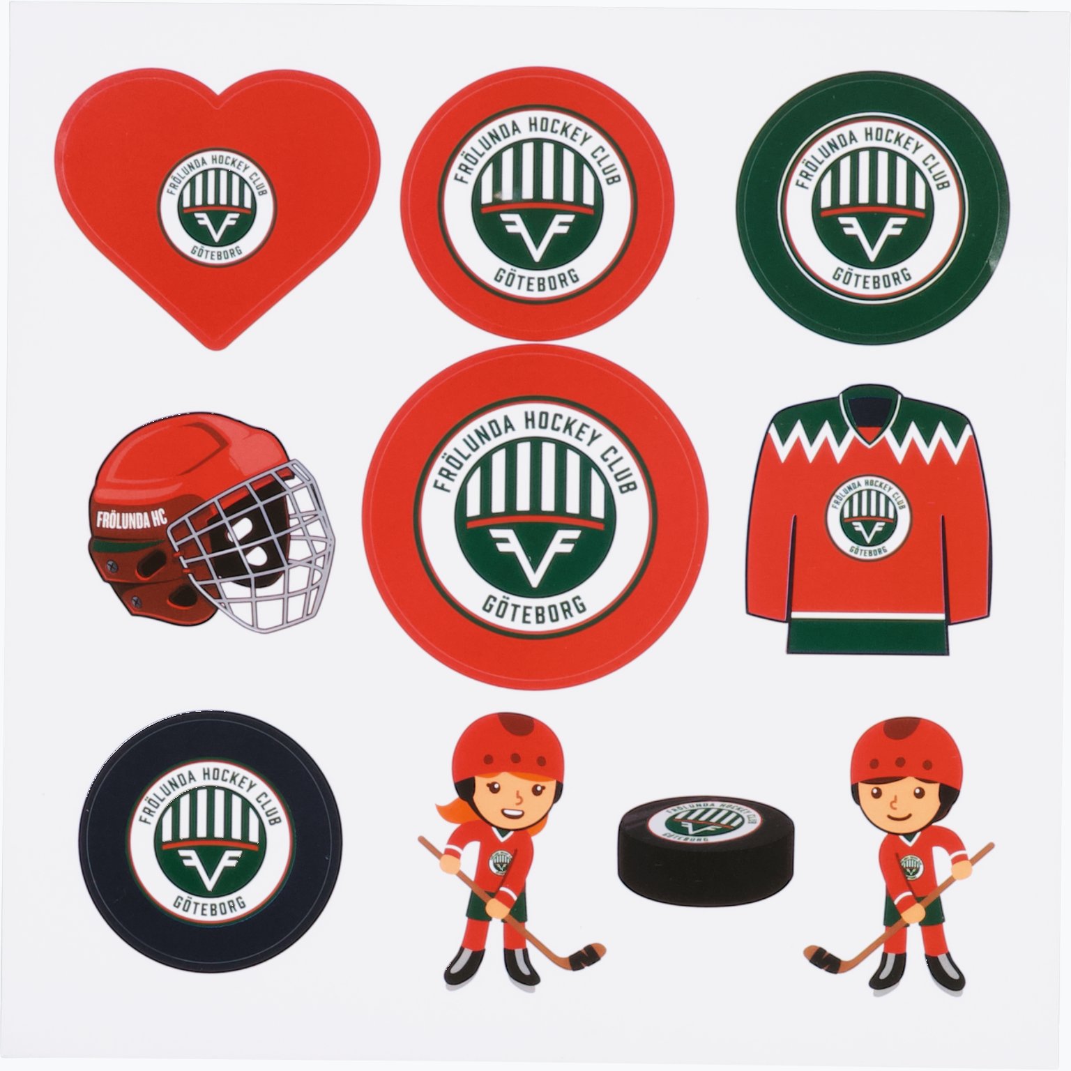 Frölunda Hockey FRÖ STICKERS Röd