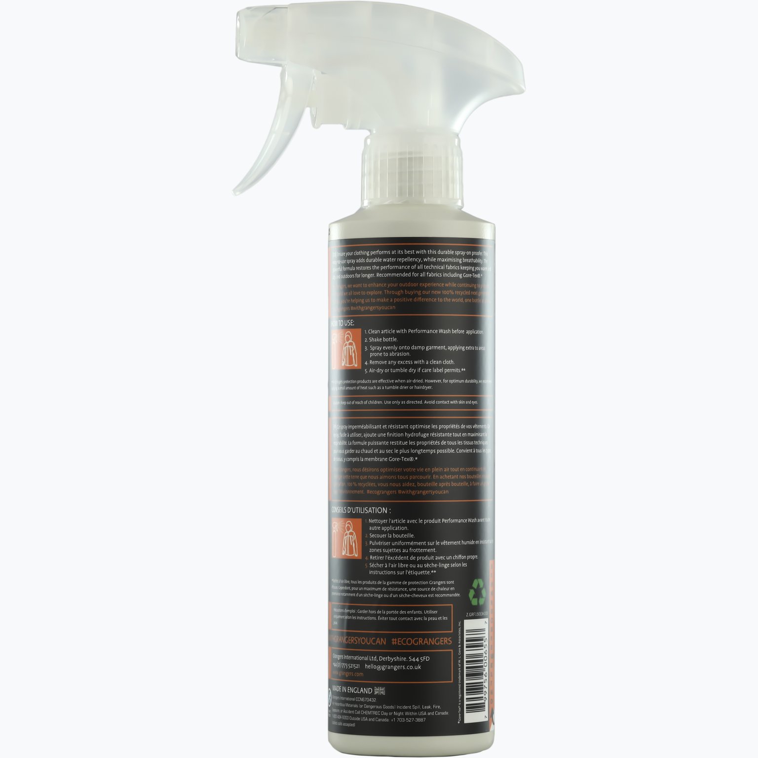 Granger's Performance Repel Plus impregneringsspray Svart