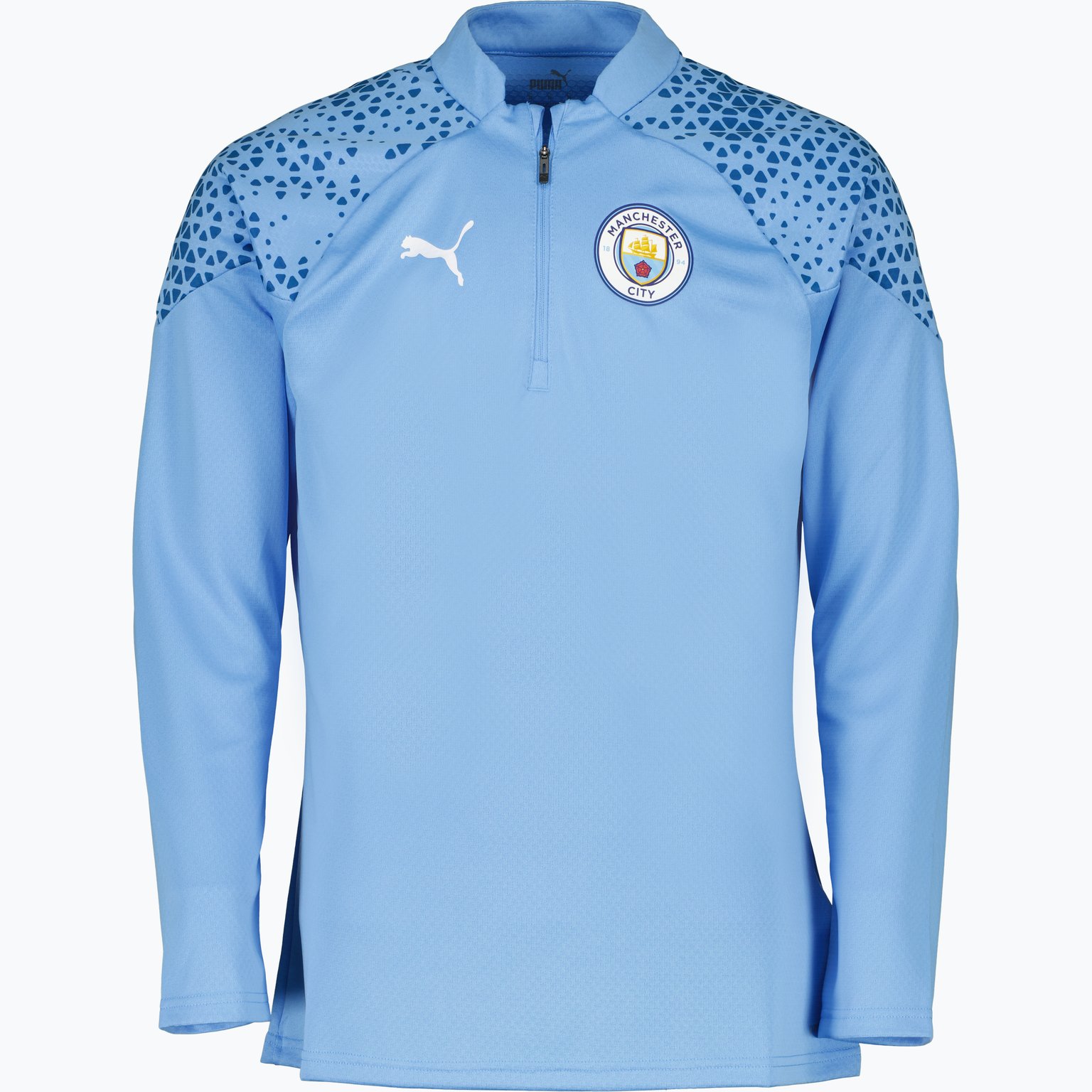 Puma Manchester City 1/4 Zip M träningströja Blå