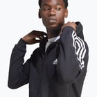 förhandsvisning ikon 4 för adidas Essentials Fleece 3-Stripes Full-Zip M huvtröja Svart