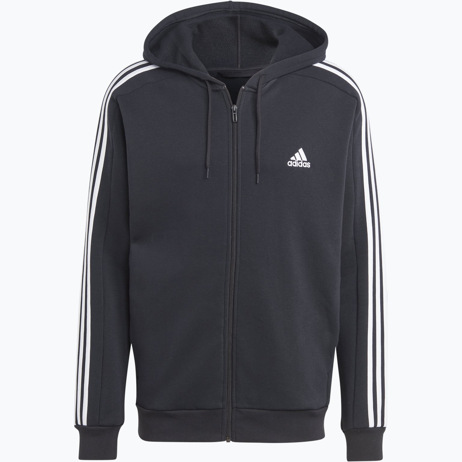 adidas Essentials Fleece 3-Stripes Full-Zip M huvtröja Svart