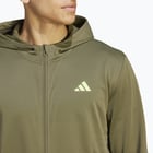 förhandsvisning ikon 4 för adidas Train Essentials Seasonal Full-Zip träningströja Grön