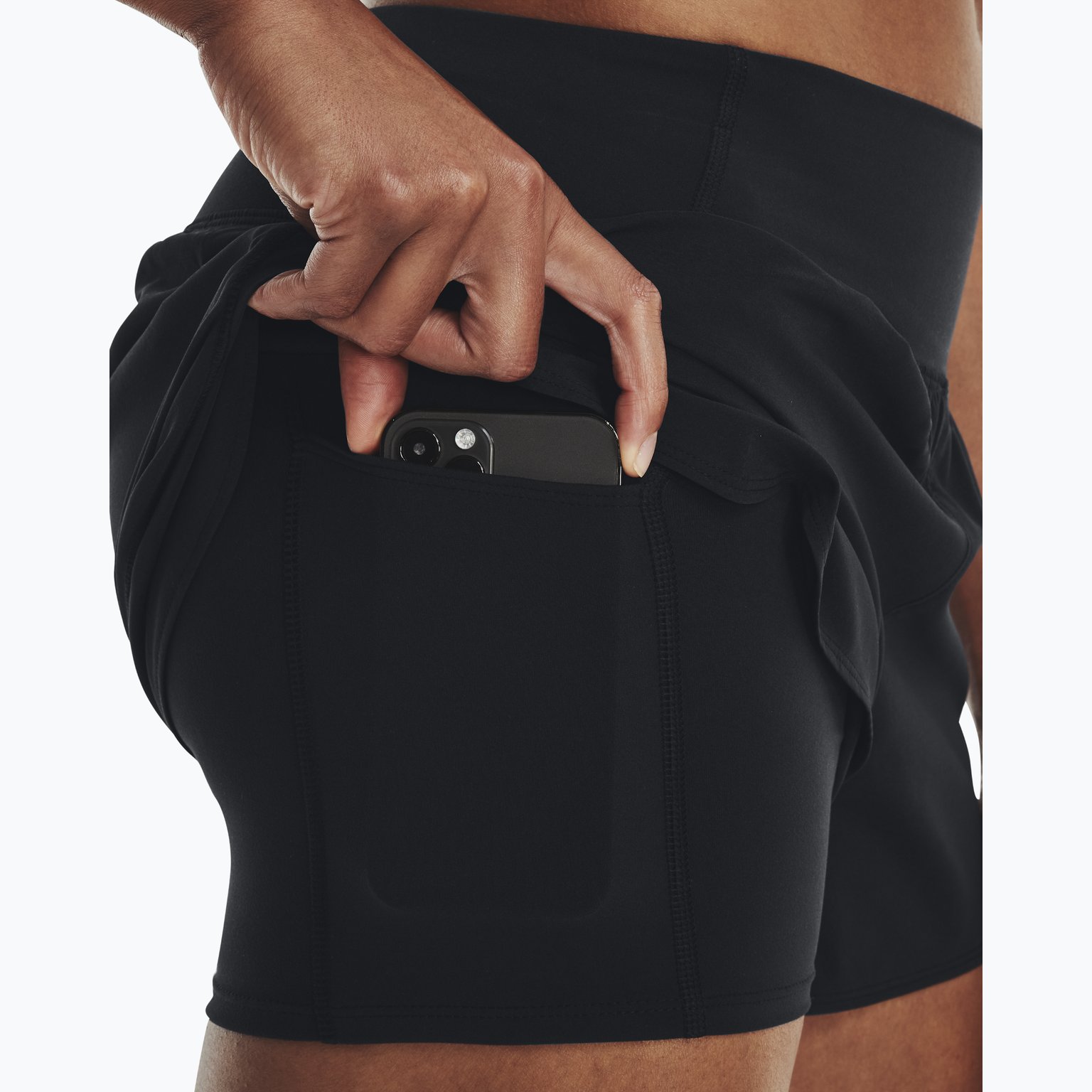 Under armour Flex Woven 2-in-1 W träningsshorts Svart