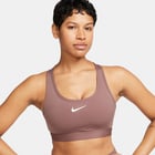 förhandsvisning ikon 3 för Nike Swoosh Medium Support sport-BH Brun