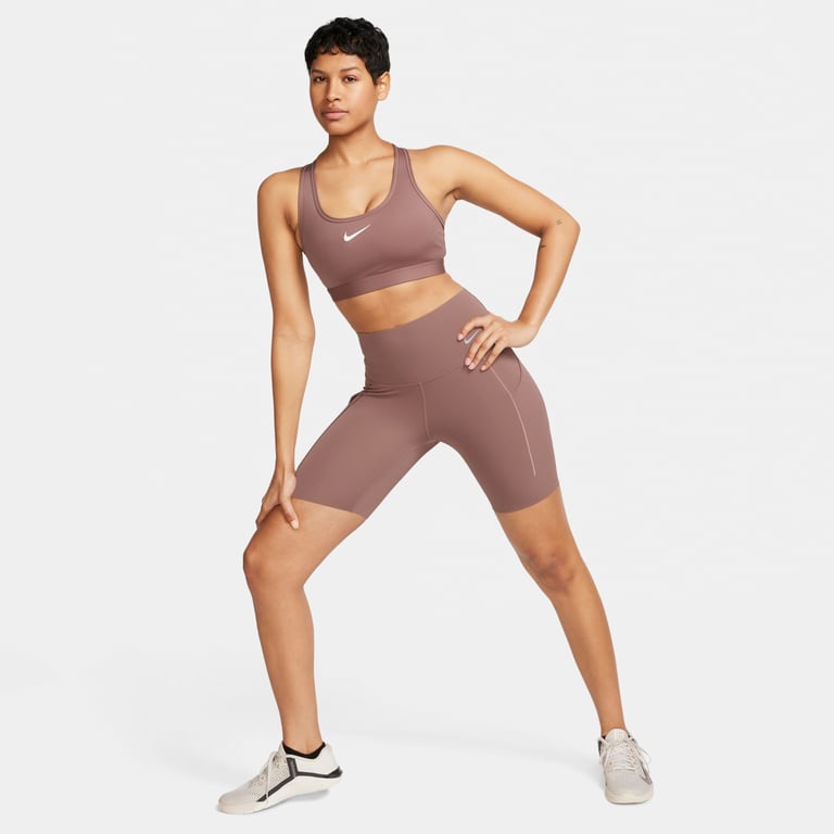 Nike Swoosh Medium Support sport-BH Brun