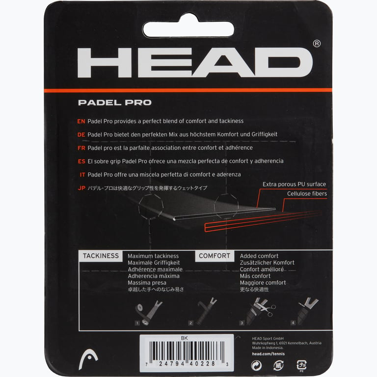 Head Padel Pro 3-pack grepplinda Svart