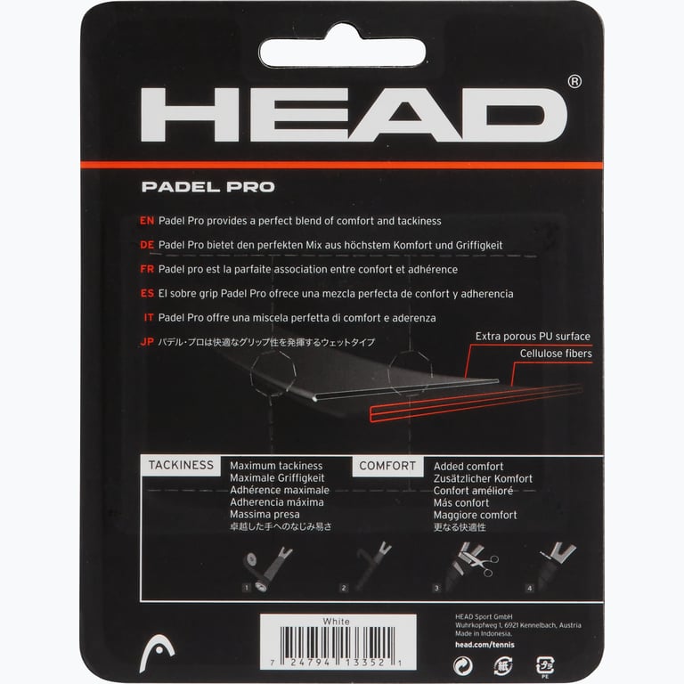 Head Padel Pro 3-pack grepplinda Vit