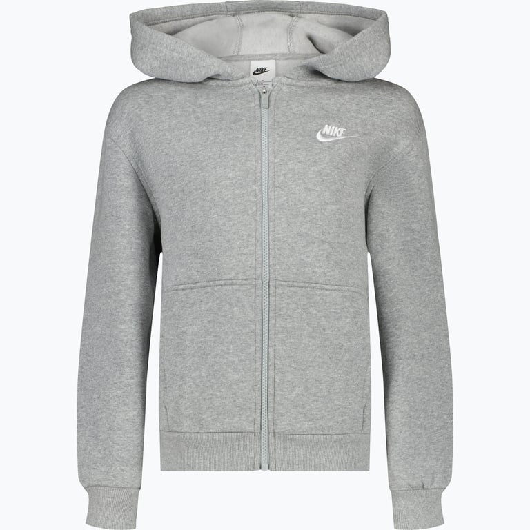 Nike Sportswear Club Fleece Zip JR huvtröja Grå