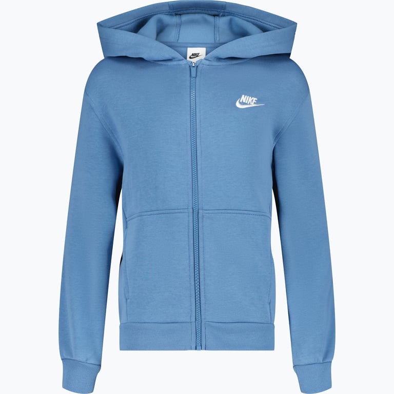 Nike Sportswear Club Fleece Zip JR huvtröja Blå