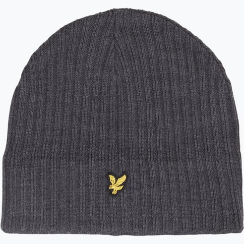 Lyle & Scott Knitted Ribbed mössa Svart