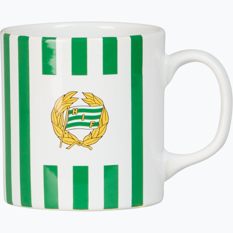 Hammarby Randig kaffemugg Vit