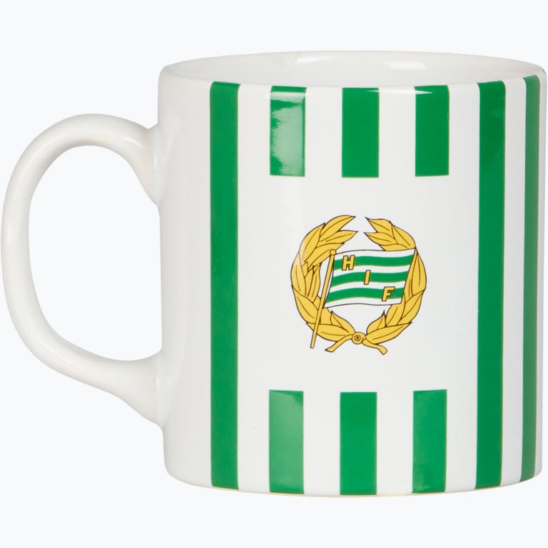 Hammarby Randig kaffemugg Vit