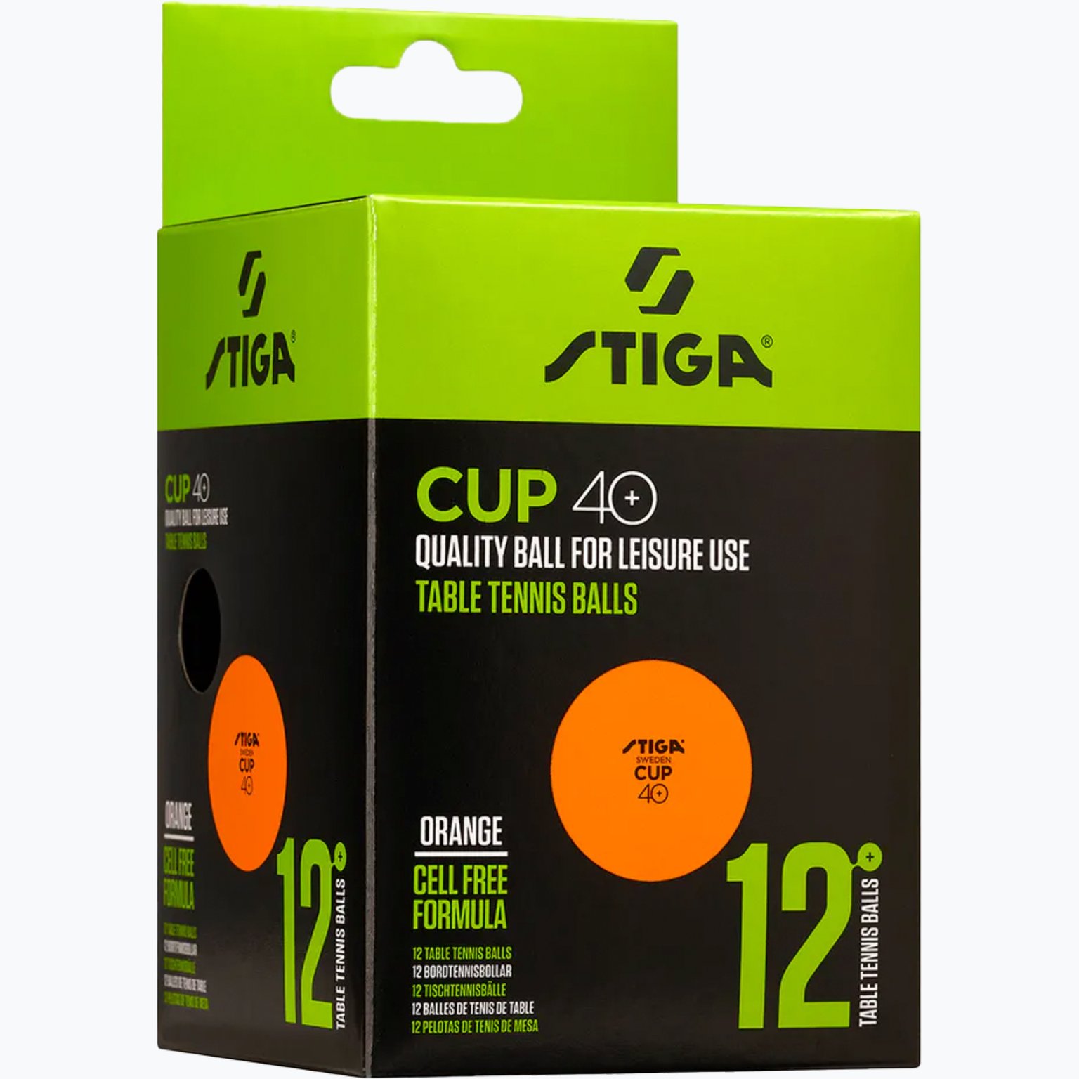 Stiga Cup 12-pack pingisbollar Orange