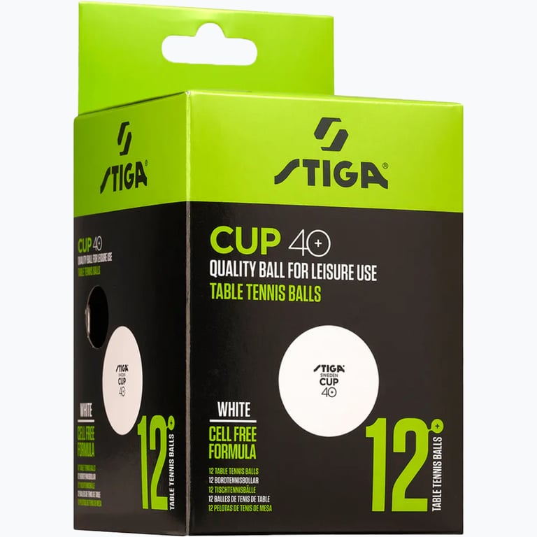 Stiga Cup 12-pack pingisbollar Vit