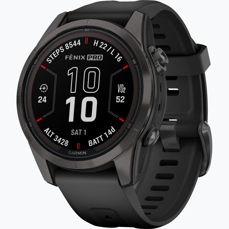 Garmin Fenix 7S Pro Sapphire Solar träningsklocka Svart