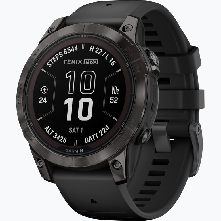 Garmin Fenix 7 Pro Sapphire Solar träningsklocka Svart