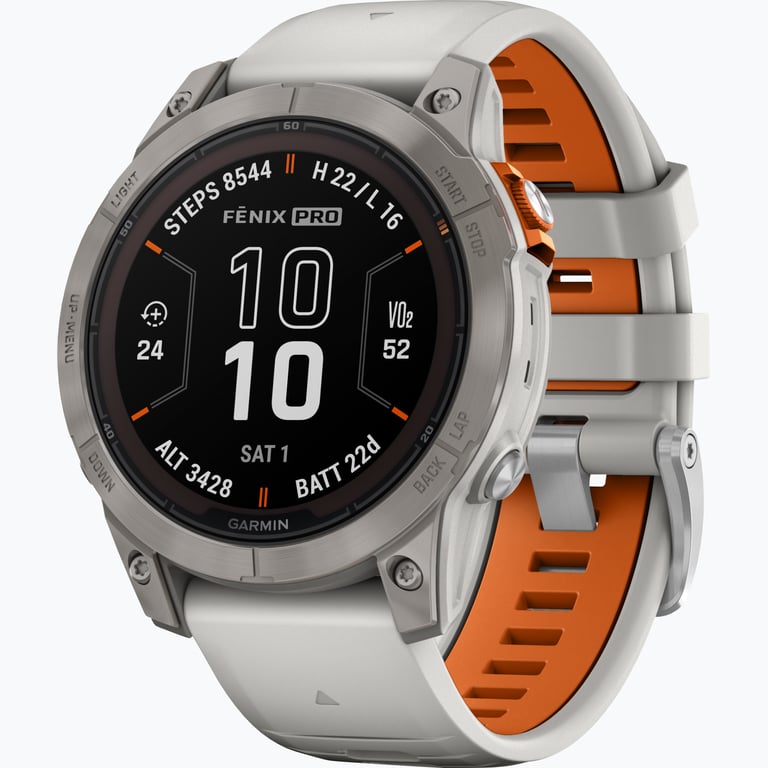 Garmin Fenix 7 Pro Sapphire Solar träningsklocka Silver