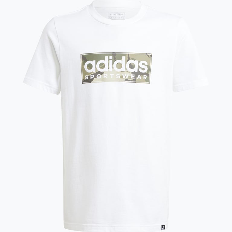 adidas Camo Linear JR t-shirt Vit