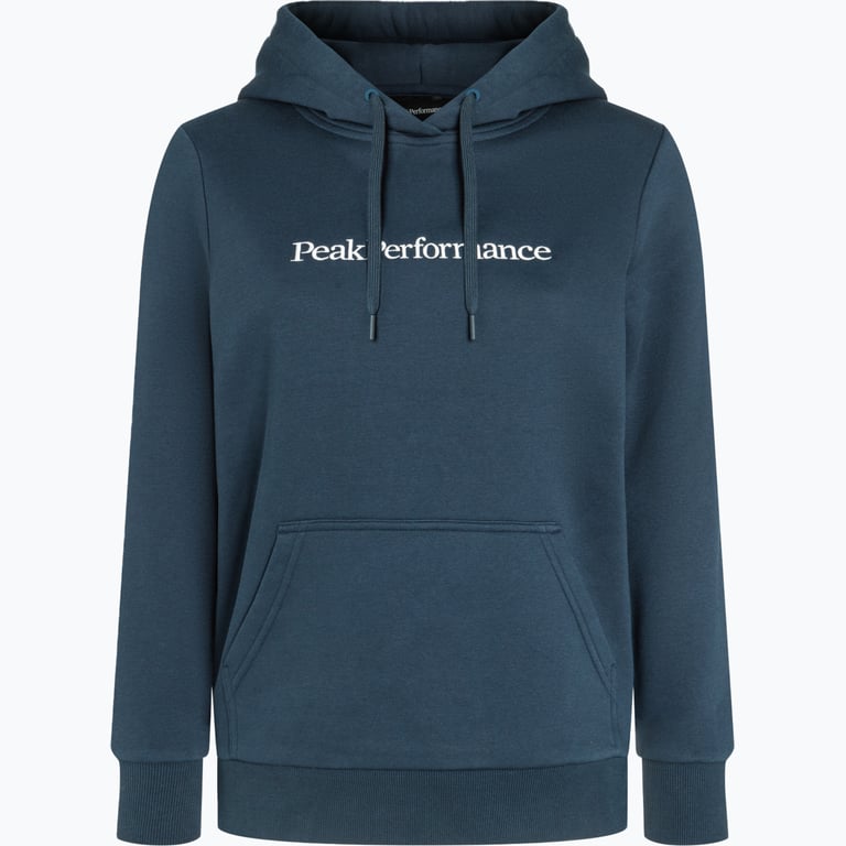 Peak Performance Big Logo Hood W huvtröja Blå