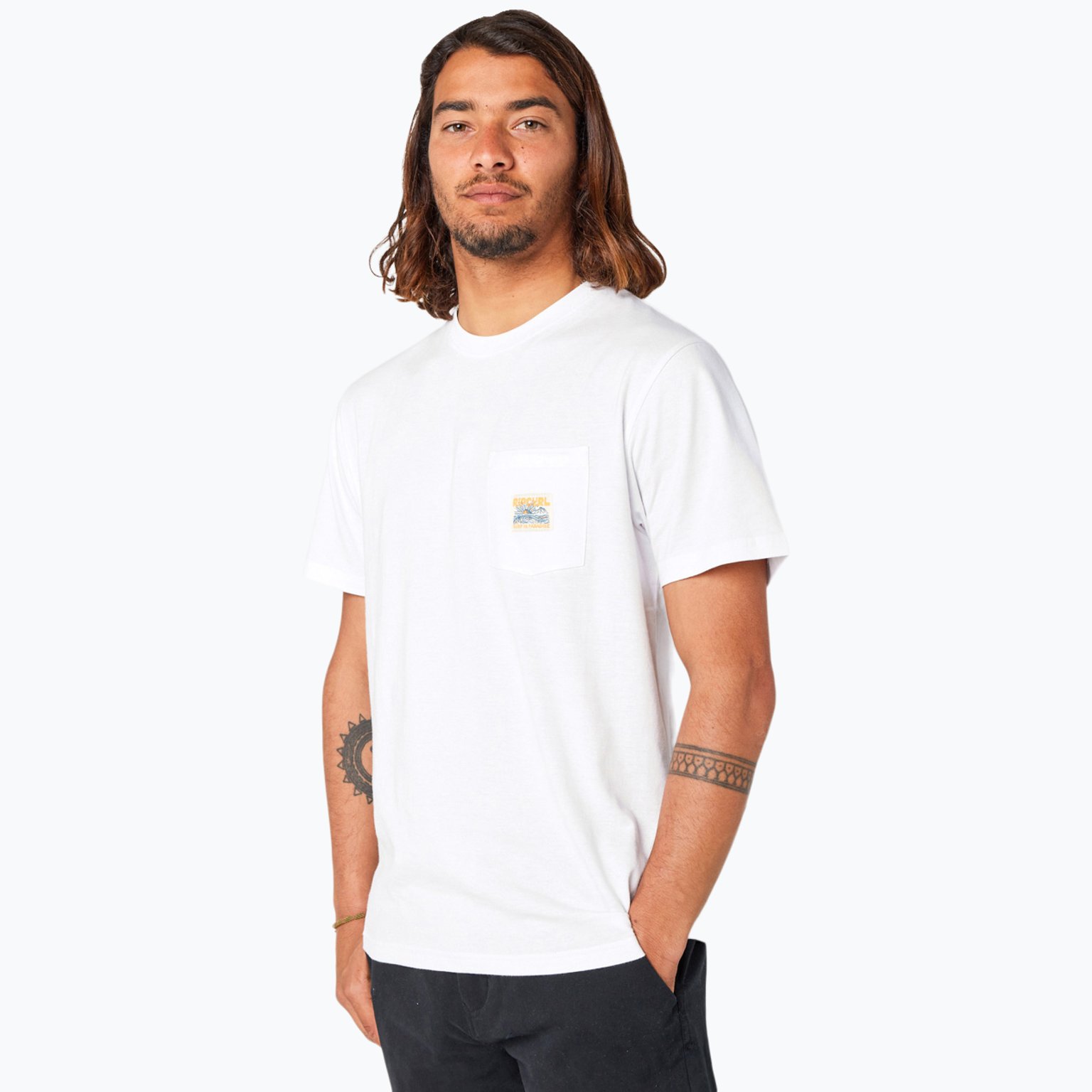 Rip curl Surf Paradise Badge M t-shirt Vit