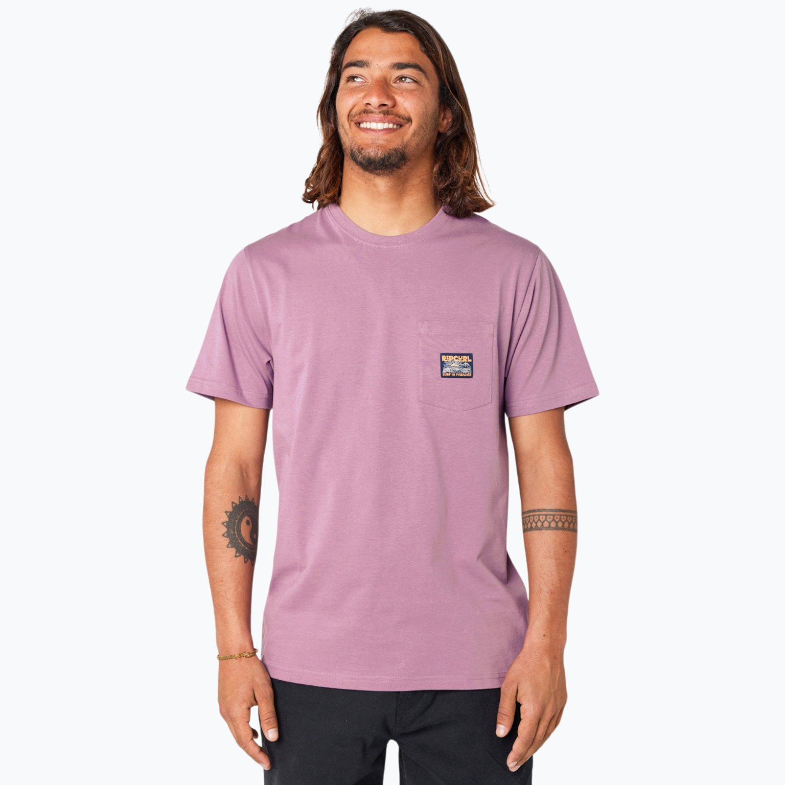 Rip curl Surf Paradise Badge M t-shirt Lila