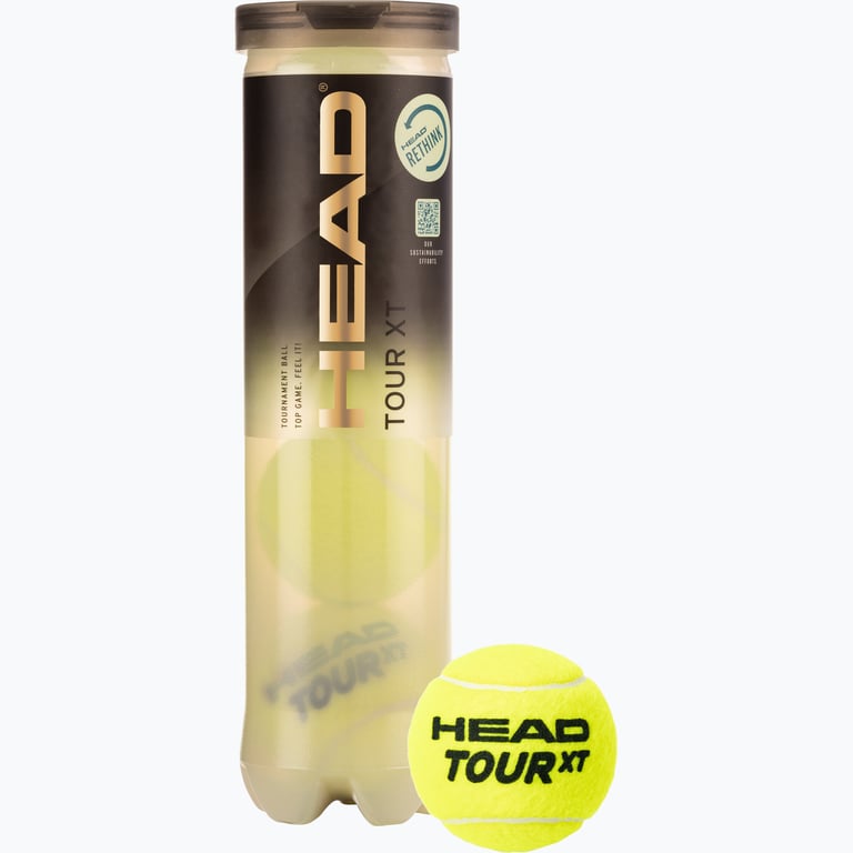 Head Tour XT 4-pack tennisbollar Gul