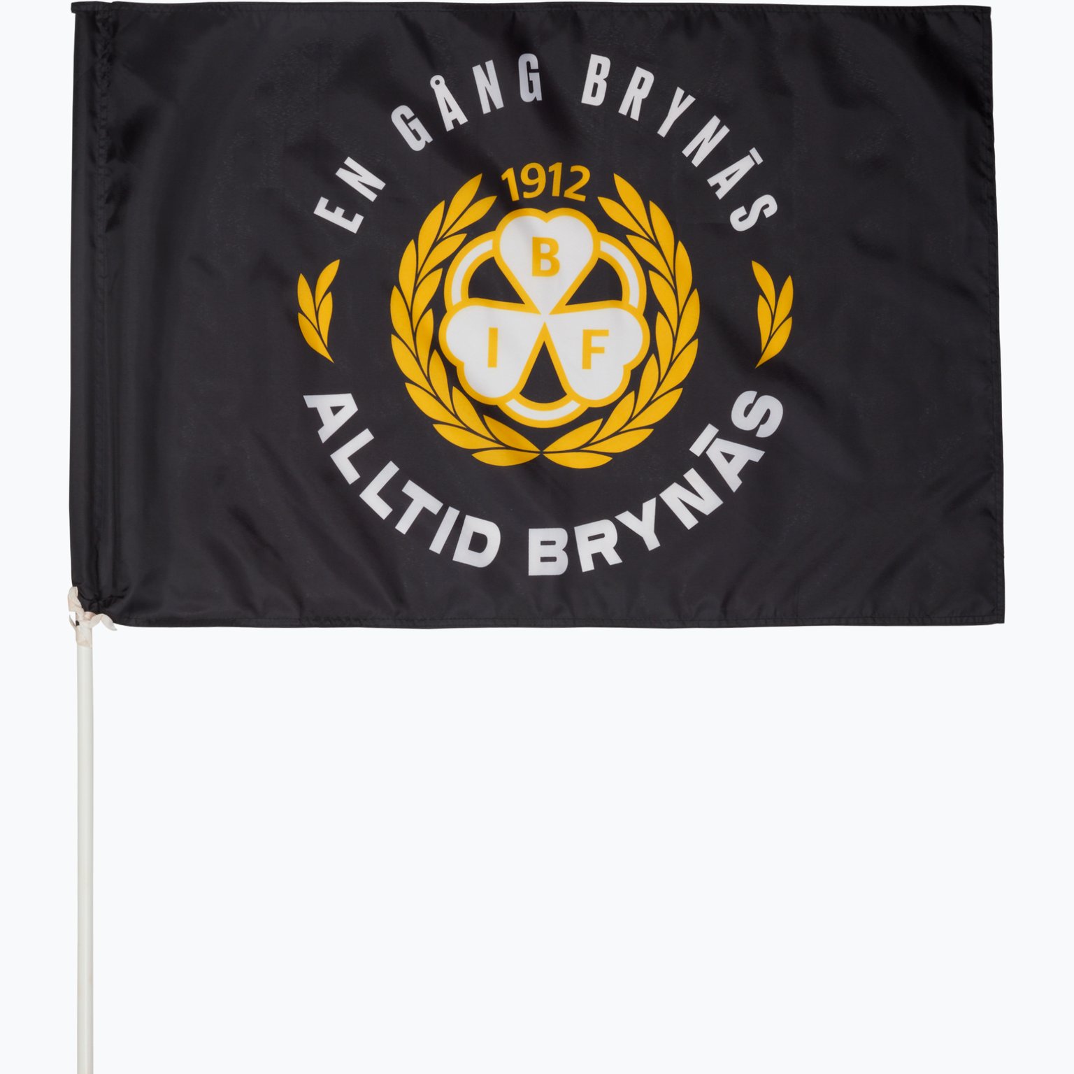 Brynäs IF Flagga med pinne 60x90 Svart