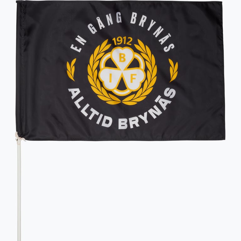 Brynäs IF Flagga med pinne 60x90 Svart