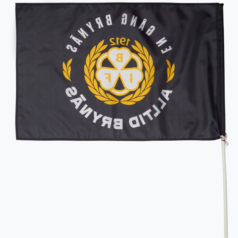 Brynäs IF Flagga med pinne 60x90 Svart