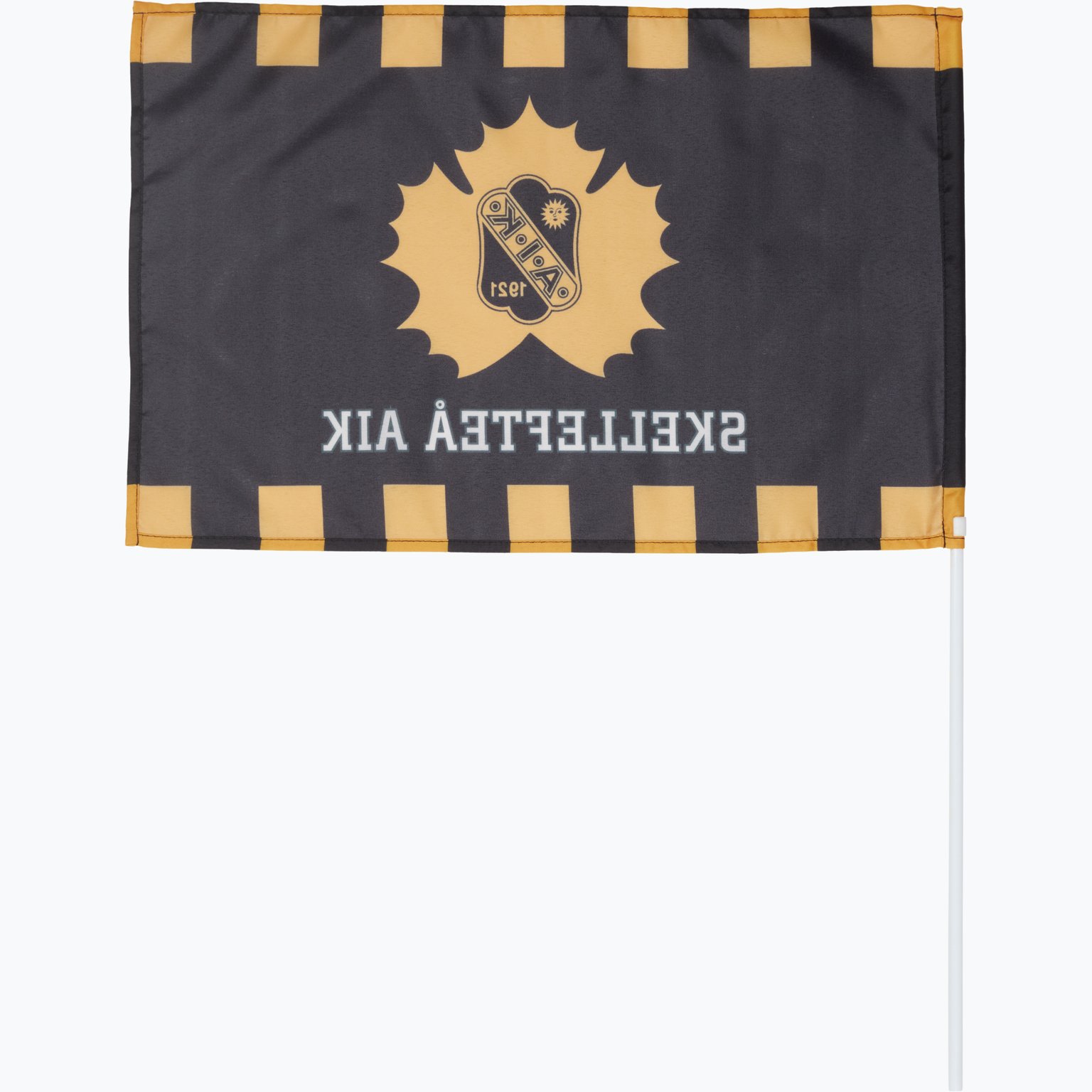 Skellefteå AIK FLAGGA med pinne 2.0 30x45 Svart