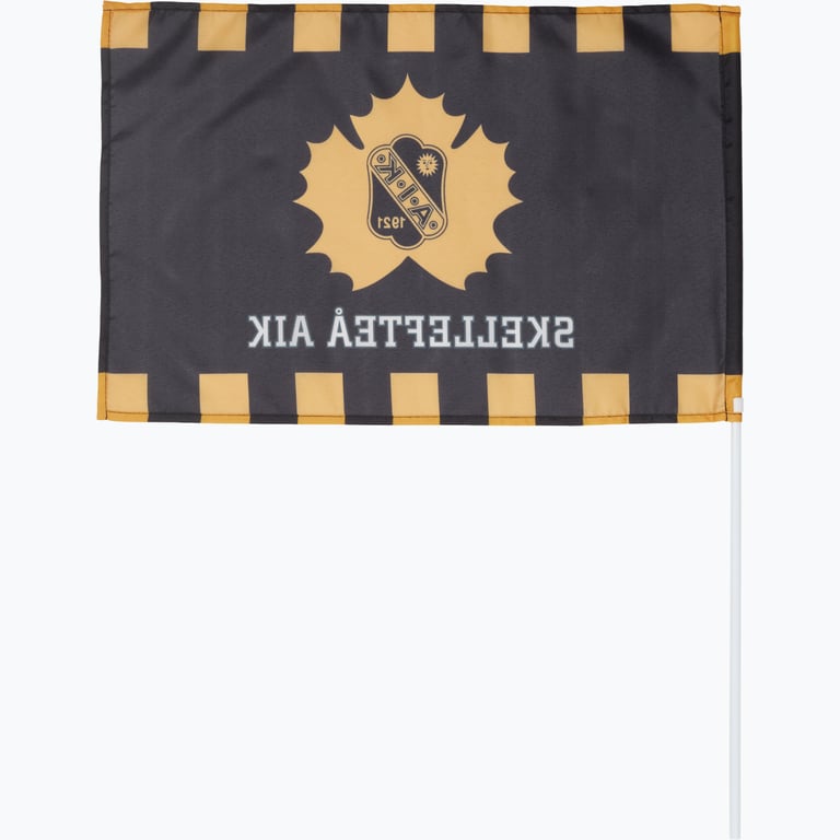 Skellefteå AIK FLAGGA med pinne 2.0 30x45 Svart