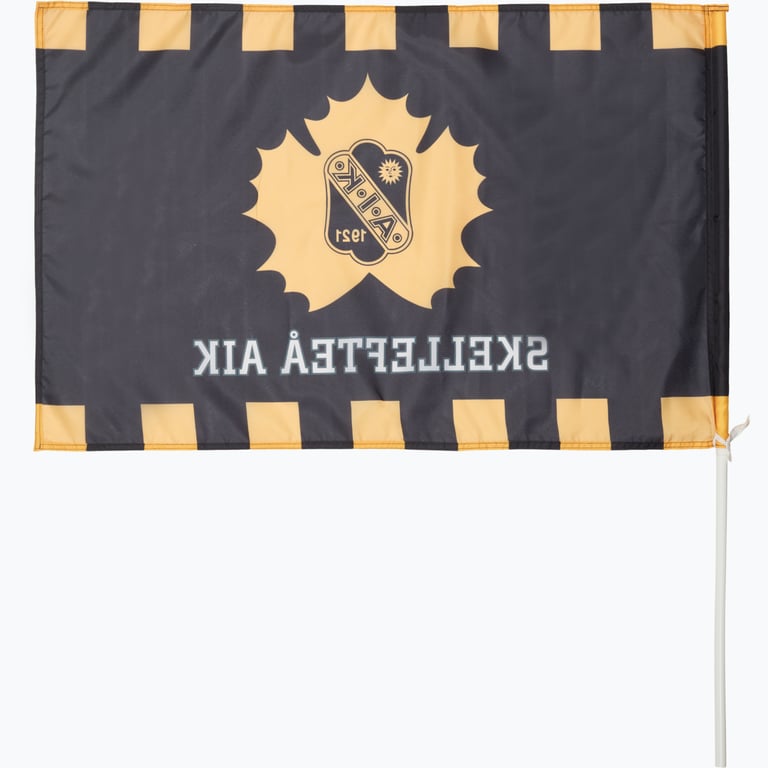 Skellefteå AIK Flagga med pinne 60x90 Svart