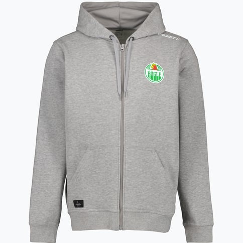 Rögle Logo Full-Zip M huvtröja Grå