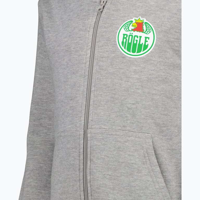 Rögle Logo Full-Zip JR huvtröja Grå