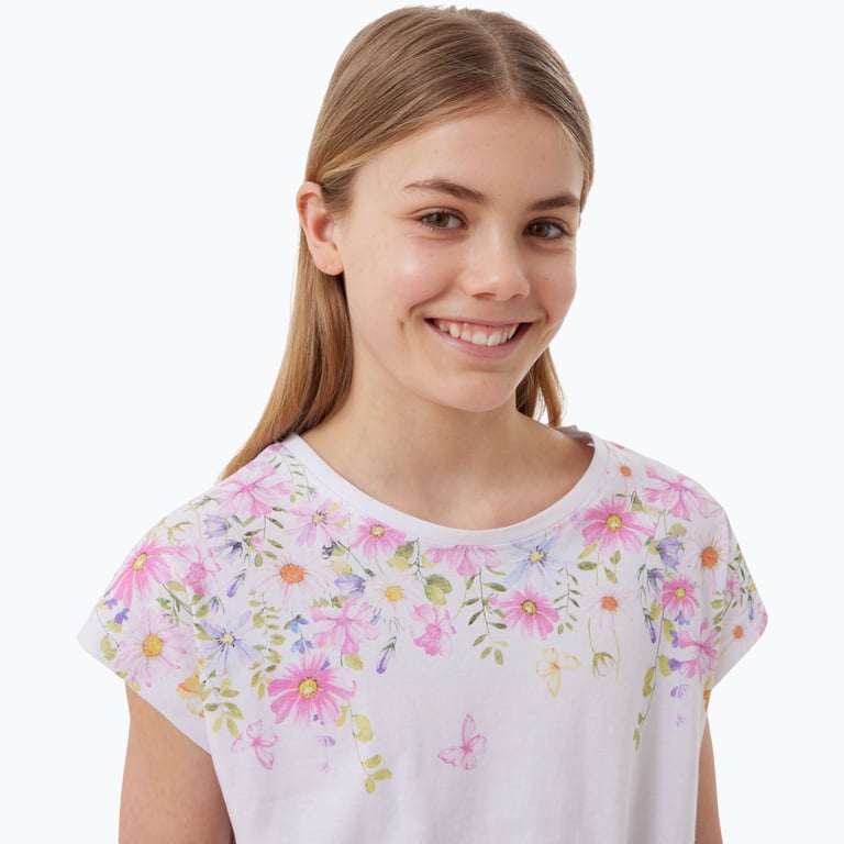 Firefly Flower JR t-shirt Vit