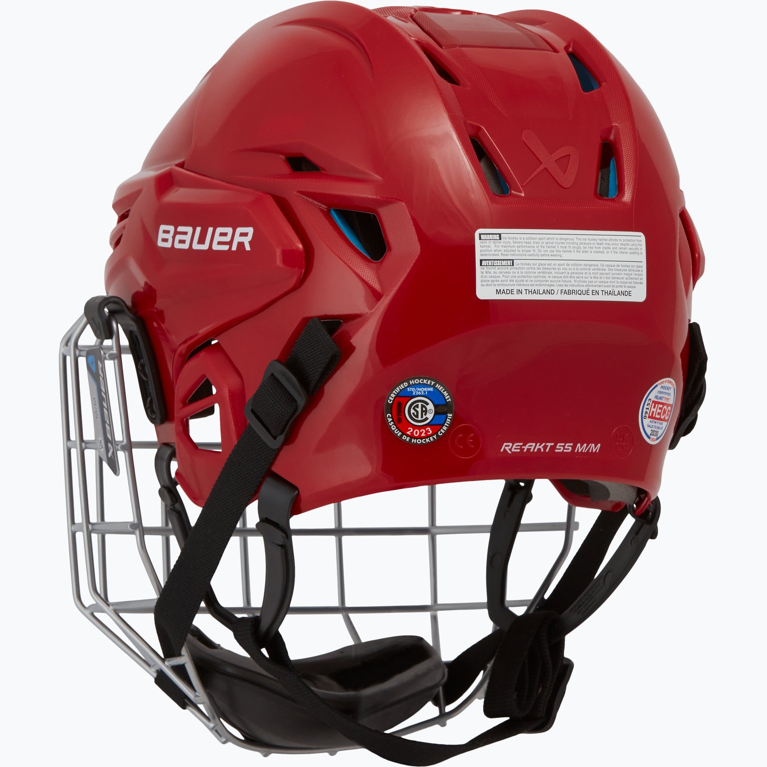 Bauer Hockey Re-Akt 55 Combo SR hockeyhjälm Röd