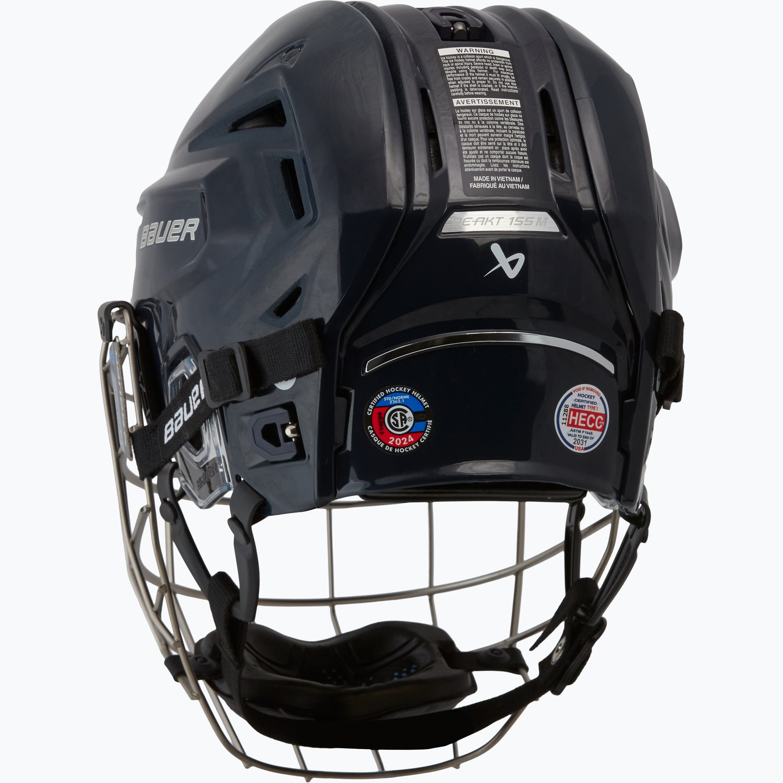 Bauer Hockey Re-akt 155 Combo SR hockeyhjälm Blå