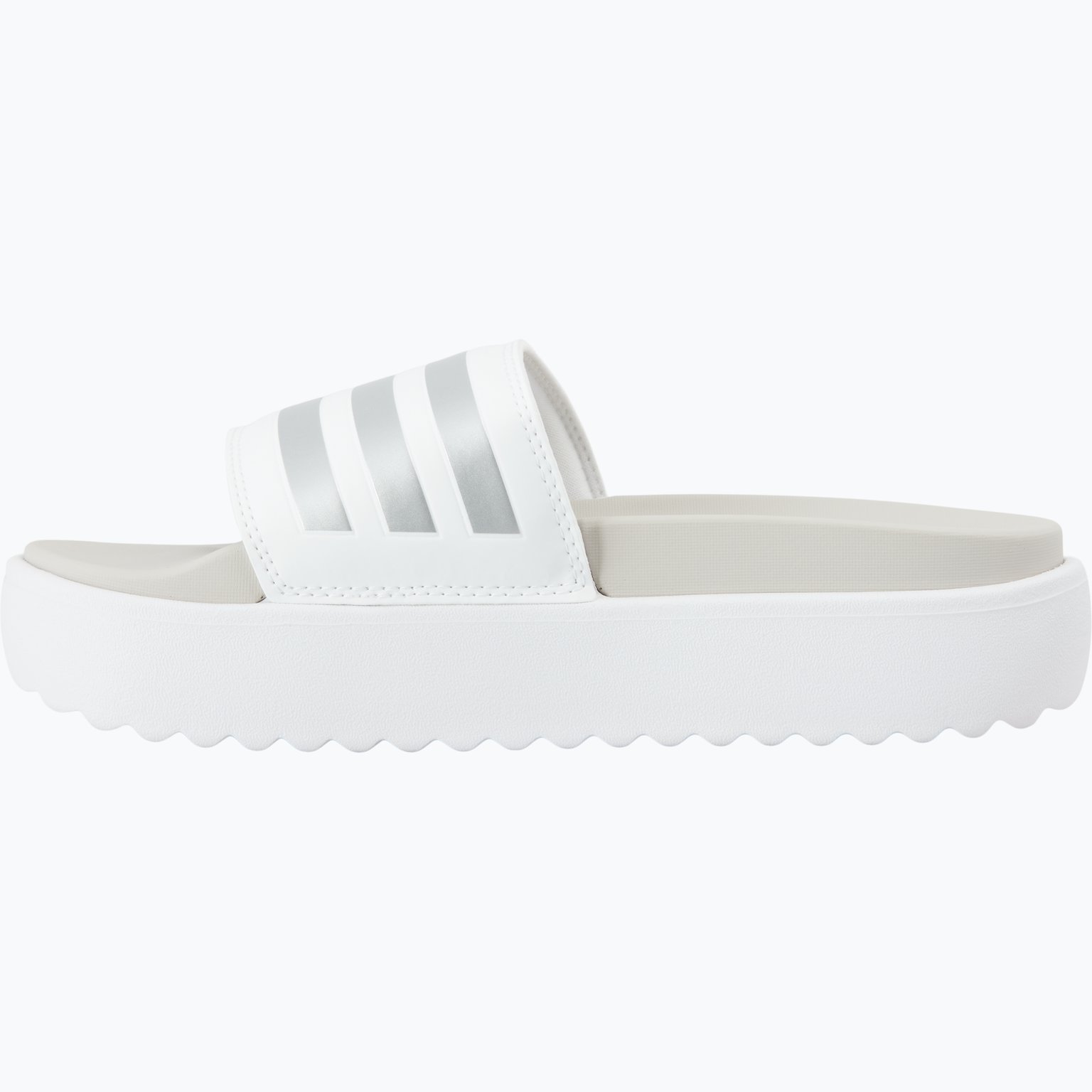 adidas Adilette Platform tofflor Vit