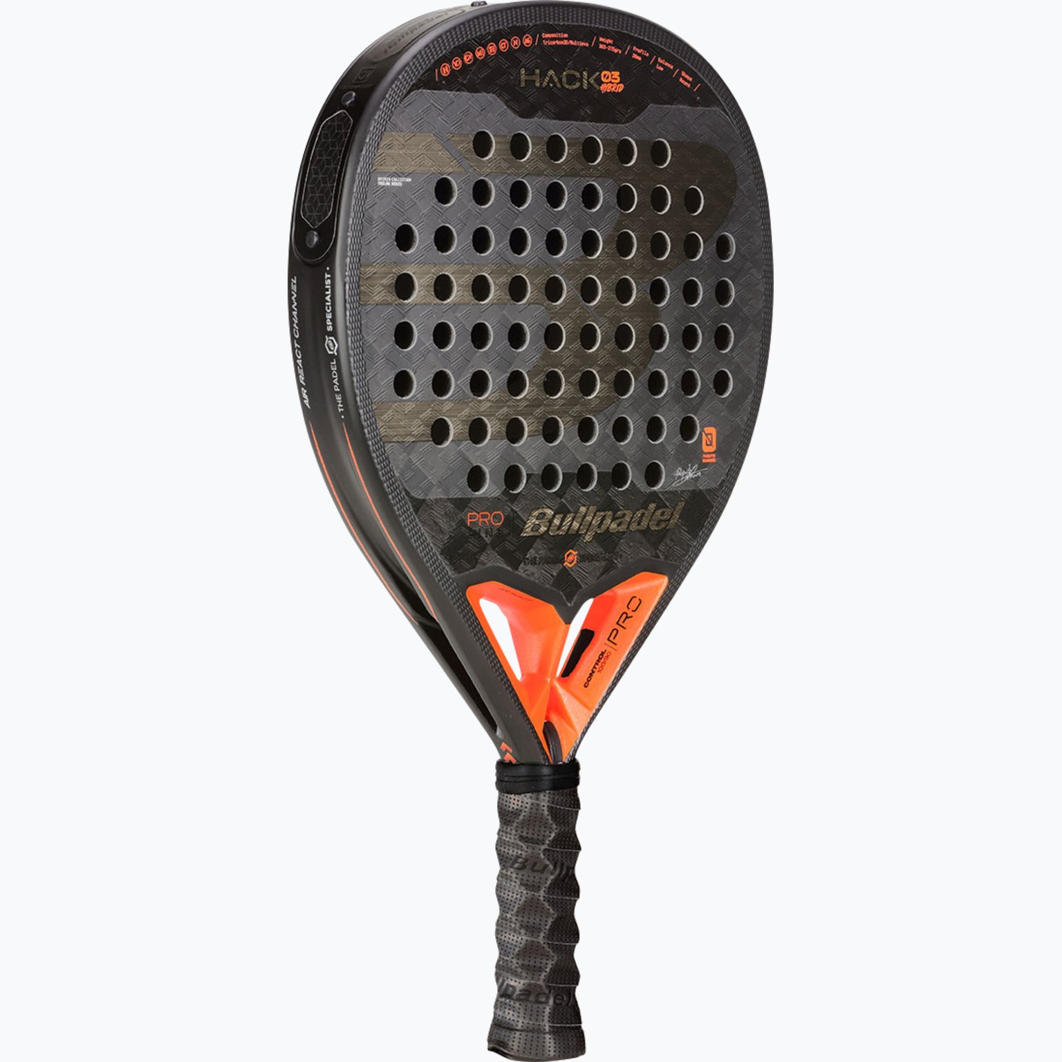 Bullpadel Hack 03 Hybrid 24 padelracket Svart