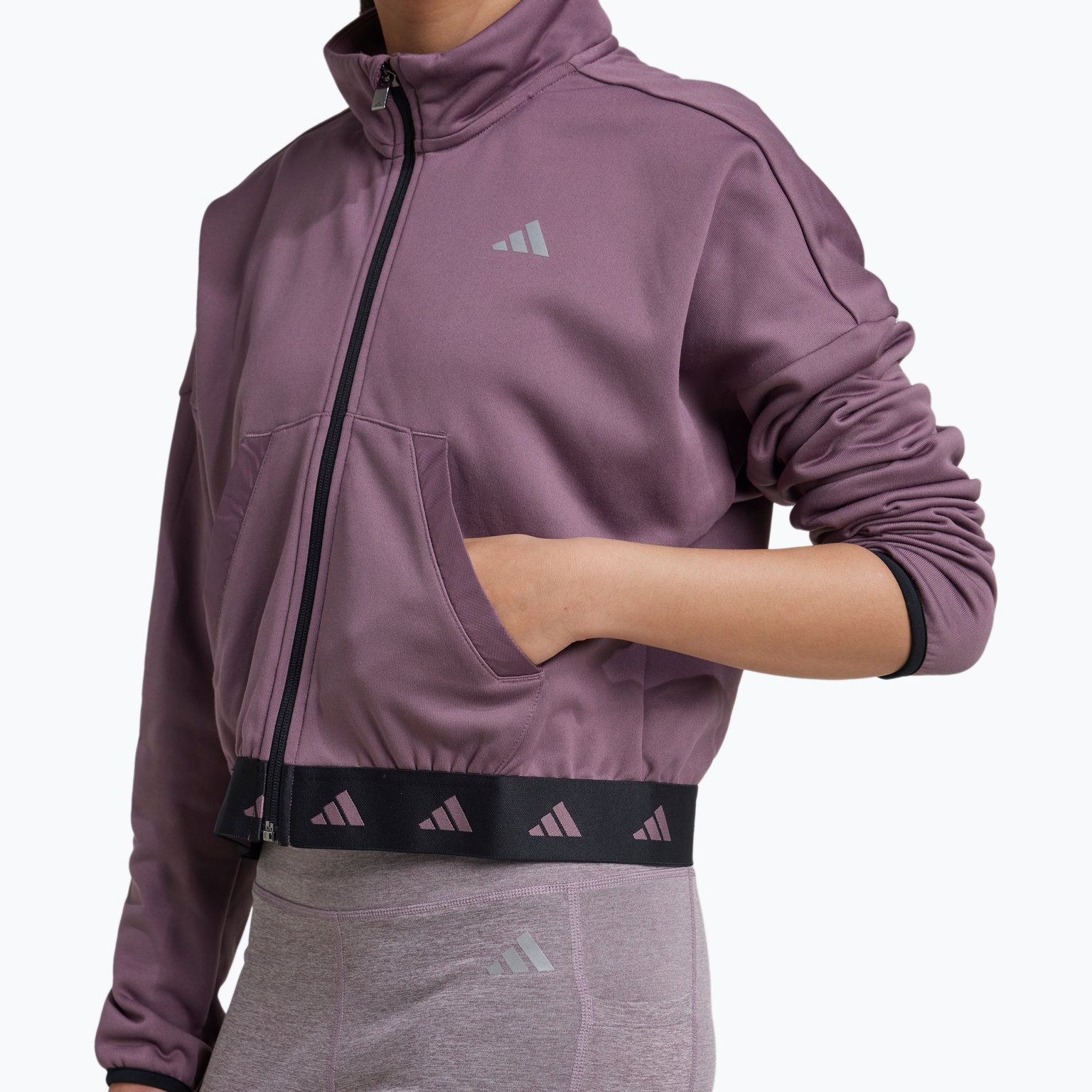 adidas Fleece Full-Zip JR jacka Rosa