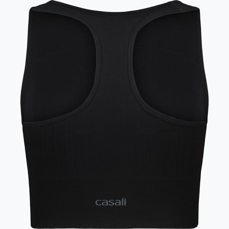 Casall Multi Rib Crop sporttopp Svart