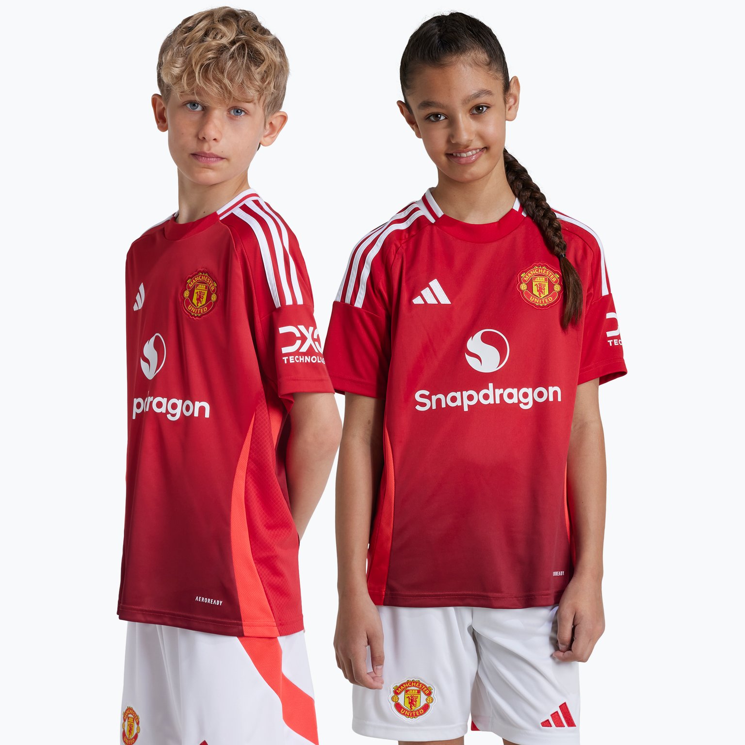 adidas Manchester United Home 24/25 JR matchtröja Röd