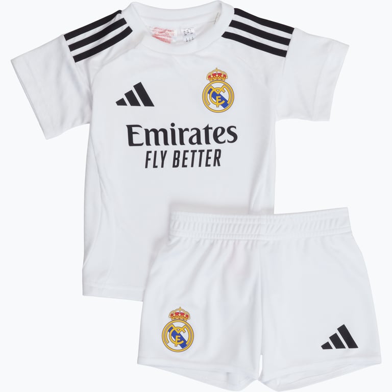 adidas Real Madrid 24/25 Home Baby matchställ Vit