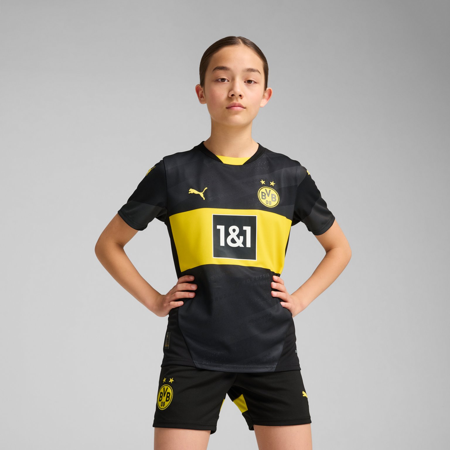 Puma Borussia Dortmund Away 24/25 JR matchtröja Svart